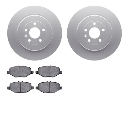 4502-99190, Geospec Rotors With 5000 Advanced Brake Pads,  Silver